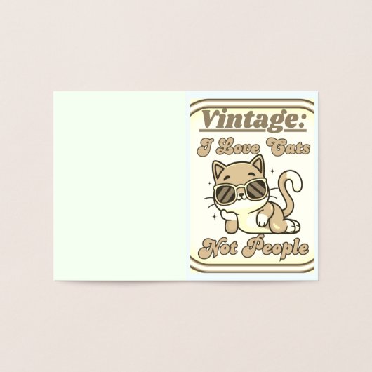 I Love Cats,Not People  箔カード (内部)