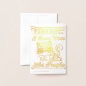 I Love Cats,Not People  箔カード (裏面封筒付き)