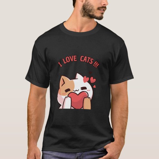 I LOVE CATS T-shirt  Tシャツ (正面)