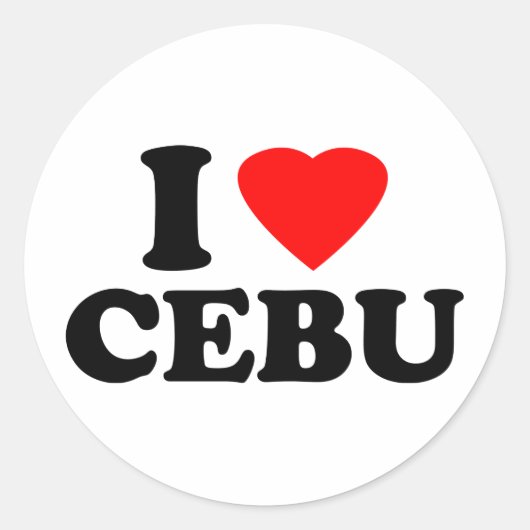 I Love Cebu ラウンドシール (正面)