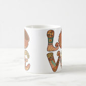 I Love Ceramics And Pottery Love コーヒーマグカップ (中央)