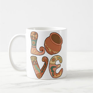 I Love Ceramics And Pottery Love コーヒーマグカップ