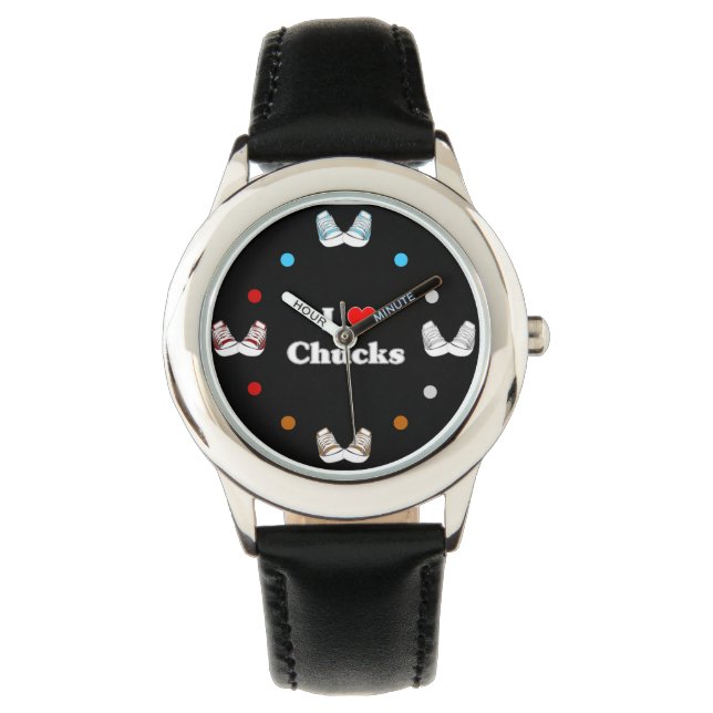 I Love Chacks Watch（黒） 腕時計 (正面)