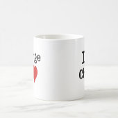 I Love Change Iハートおもしろい管理者引用文室 コーヒーマグカップ (中央)