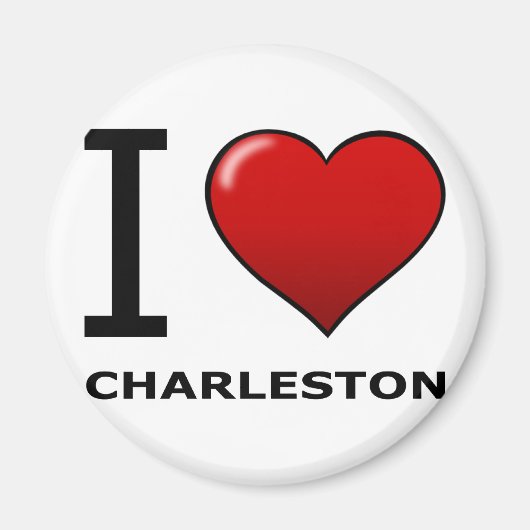 I LOVE CHARLESTON,SC - SOUTH CAROLINA マグネット (正面)