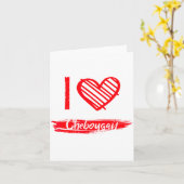I Love Cheboygan I Heart Cheboygan  カード (黄色い花)