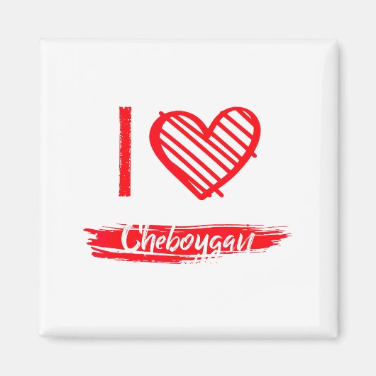 I Love Cheboygan I Heart Cheboygan  マグネット (正面)