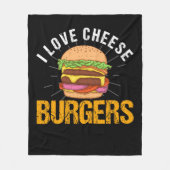 I Love Cheese Burgers, Hamburger フリースブランケット (正面)