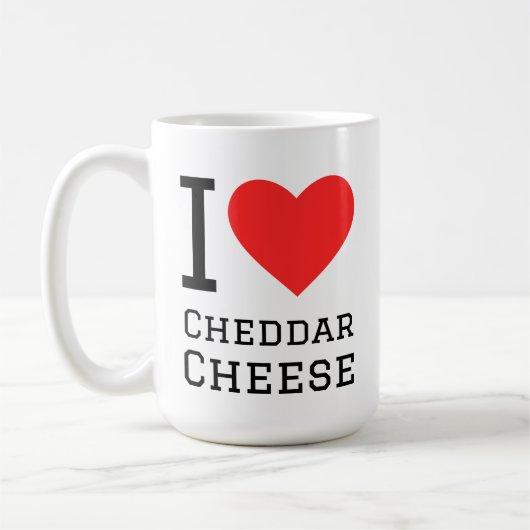 I love cheese cheddar コーヒーマグカップ (左)