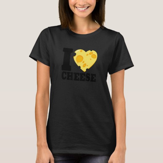 I love cheese heart Cheese 's day cheesy  2 Tシャツ (正面)