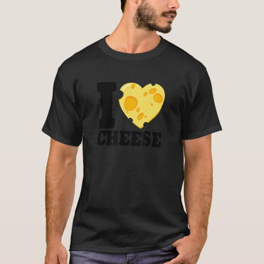 I love cheese heart Cheese 's day cheesy  2 Tシャツ (正面)