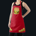 I Love Cheeseburgers エプロン<br><div class="desc">* National Cheeseburger Day is observed on September 18th. * Legend has it that at teenager, Lionel Sternberger, while working at his father's diner, accidently dropped a slice of cheese on a sizzling burger, created the cheeseburger. * The three burgers (Double Decker Hamburger, Regular Cheeseburger and Kiddie Burger) are separate...</div>