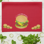 I Love Cheeseburgers キッチンタオル<br><div class="desc">* National Cheeseburger Day is observed on September 18th. * Legend has it that at teenager, Lionel Sternberger, while working at his father's diner, accidently dropped a slice of cheese on a sizzling burger, created the cheeseburger. * The three burgers (Double Decker Hamburger, Regular Cheeseburger and Kiddie Burger) are separate...</div>