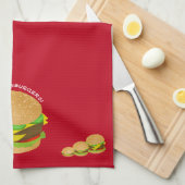 I Love Cheeseburgers キッチンタオル (四つ折り)