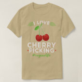 I Love Cherry Picking, Vegan Life Cherry Picker Ve Tシャツ (デザイン正面)