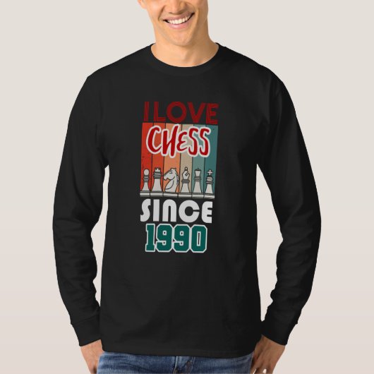 I love chess since 1990 tシャツ (正面)