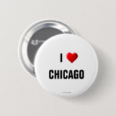 I Love Chicago» pinbackボタン 缶バッジ (正面&裏面)