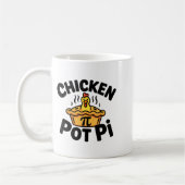 I Love Chicken Pot Pi Math Food Pun  コーヒーマグカップ (左)