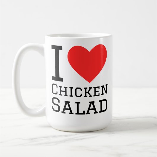 I love chicken salad コーヒーマグカップ (左)