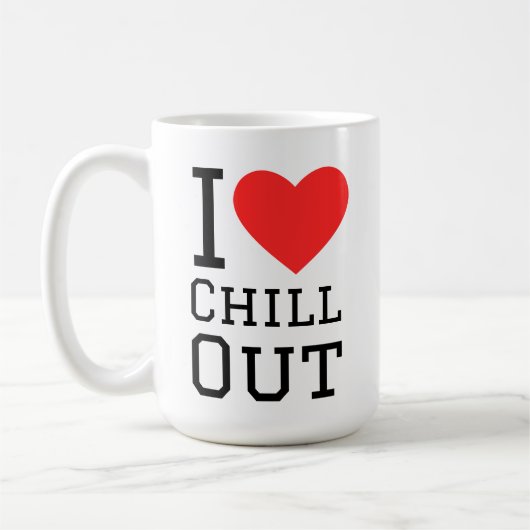 I love chill out コーヒーマグカップ (左)