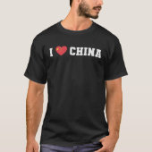 I Love China Flag Tシャツ (正面)