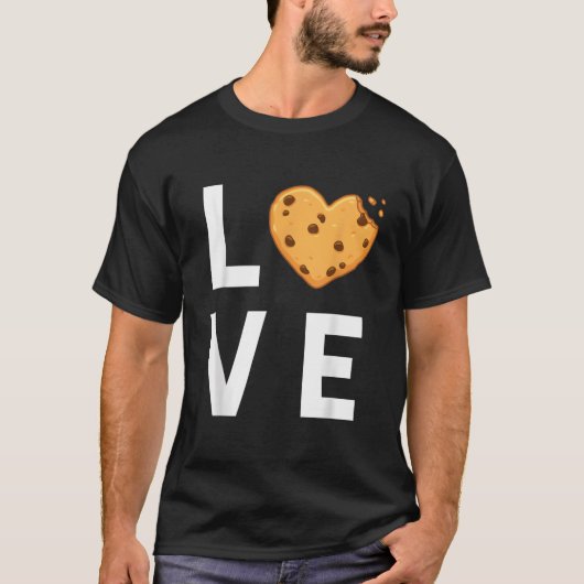 I Love Chocolate Chip Cookies Tシャツ (正面)