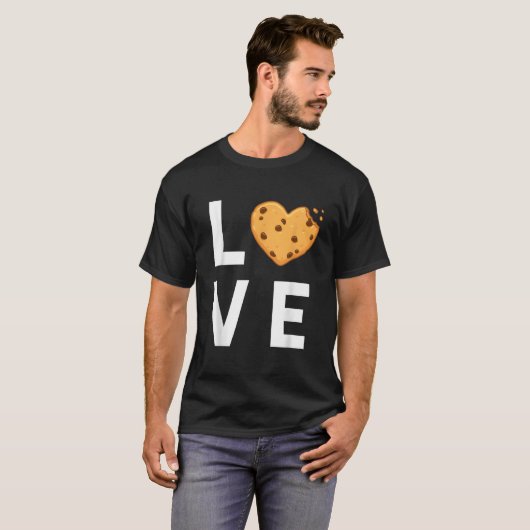 I Love Chocolate Chip Cookies Tシャツ (正面フル)