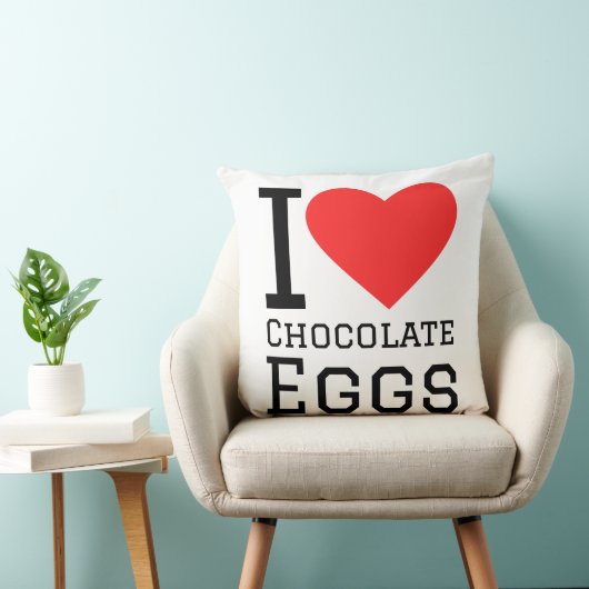 I love chocolate eggs square sticker クッション (椅子)