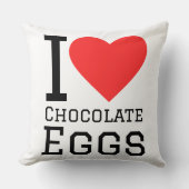 I love chocolate eggs square sticker クッション (正面)