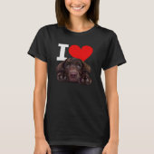 I Love Chocolate Lab Brown Labrador Retriever Love Tシャツ (正面)