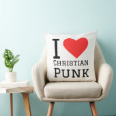 I love Christian punk square sticker クッション (椅子)