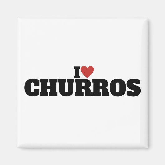 I Love Churros マグネット (正面)