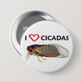 "I Love Cicada"ボタン 缶バッジ (正面&裏面)