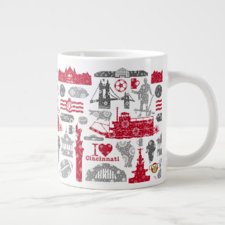 I Love Cincinnati 20oz Ceramic Mug ジャンボコーヒーマグカップ