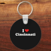 I Love Cincinnati T-shirt White T-shirt キーホルダー (正面)