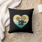 I Love Cinemaレトロ映写機 クッション (ブランケット)