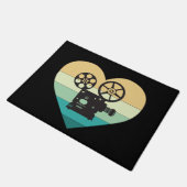 I Love Cinemaレトロ映写機 ドアマット (アングル)