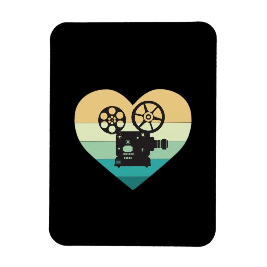 I Love Cinemaレトロ映写機 マグネット (縦)