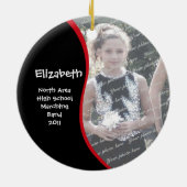 I Love Clarinetマーチングバンド写真 セラミックオーナメント (裏面)