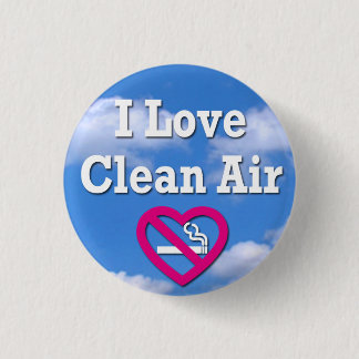 I Love Clean Air 缶バッジ