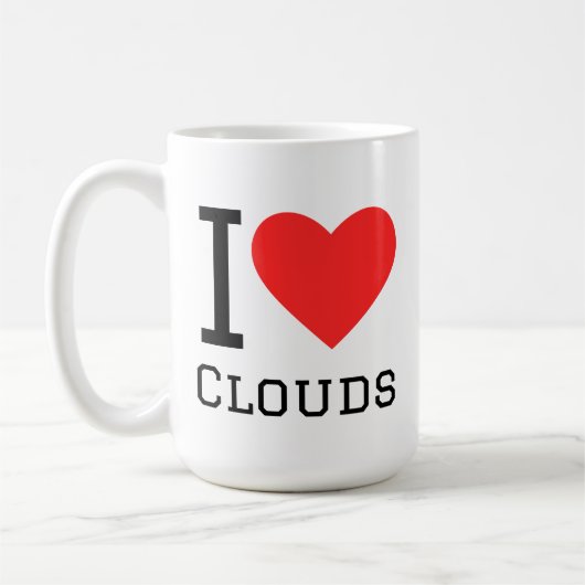 I love clouds コーヒーマグカップ (左)