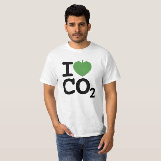 I Love CO2 - I Leaf Carbon Dioxide Men's Value Tシャツ (正面フル)