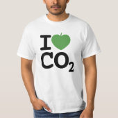 I Love CO2 - I Leaf Carbon Dioxide Men's Value Tシャツ (正面)