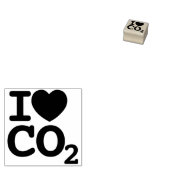 I Love CO2 - I love Carbon Dioxide ラバースタンプ (押印)