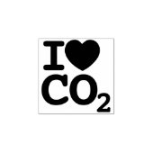 I Love CO2 - I love Carbon Dioxide ラバースタンプ (インプリント)