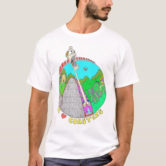 I Love Coastersシャツ Tシャツ (正面)
