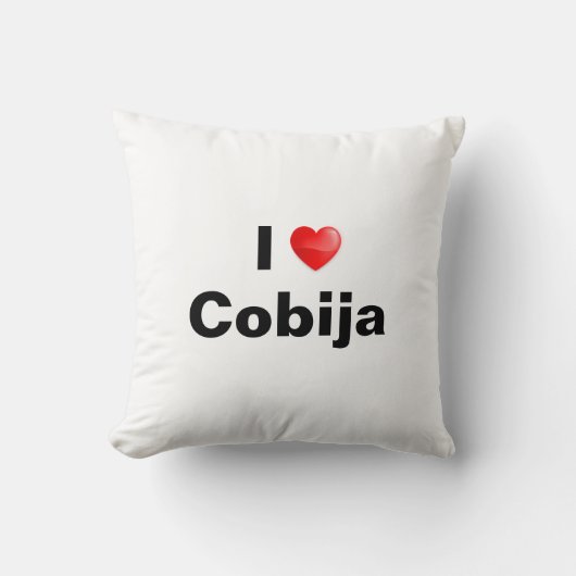 I love Cobija クッション (正面)