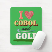 I Love Cobol Programming and Golf  マウスパッド (マウス)