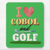 I Love Cobol Programming and Golf  マウスパッド (正面)