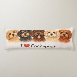 I Love Cockapoos Pillow | Cute Dog Lover Cushion ボディピロー